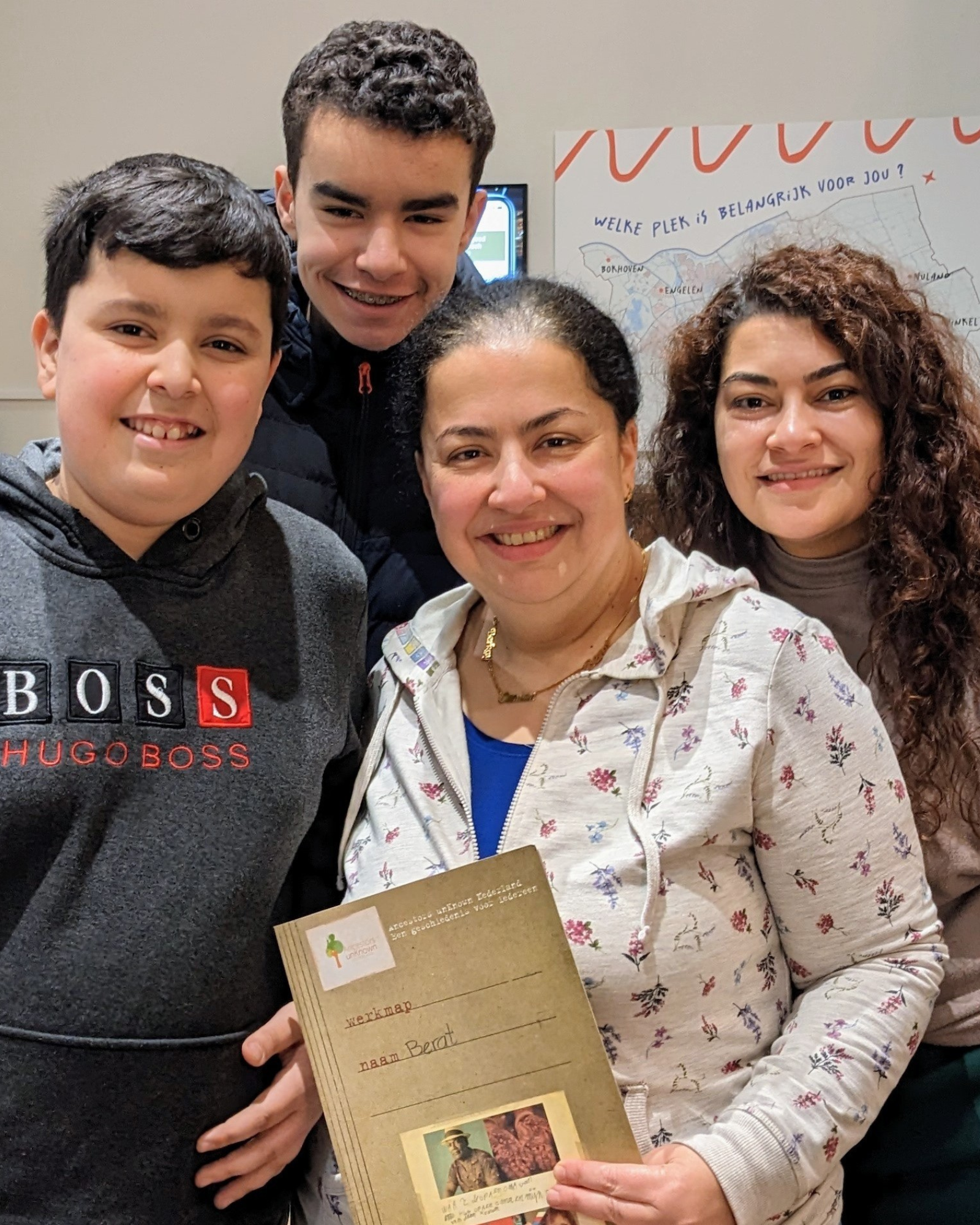 Ancestors unknown student with family